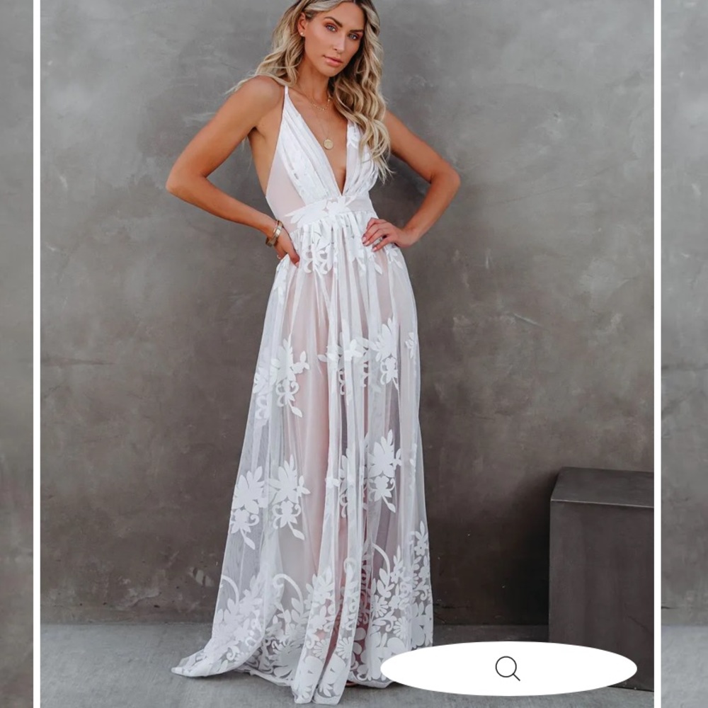 Bridal White Maxi Dress
